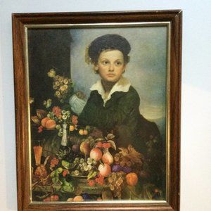 Vintage Framed Picture Fine Art Prints by Gillman Boy with Still Life